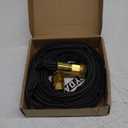 10FT Lightweight Flexible Garden Hose,Non-Slip Handles,Non-kink Hose,Solid Brass Fitting for Boats, RV Water Hose,Marine Washdown,Lawn,Garden,Leakproof TPE Hose (GreenBlack, 10 FT)