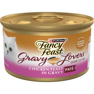 Purina Fancy Feast Gravy Lovers Chicken Feast Pate in Wet Cat Food Gravy - (Pack of 24) 3 oz. Cans, BBD 05/2027