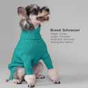 cyeollo Small Dog Sweater, Warm Stretchy Sweaters for Small Dogs Girl, Pullover Knitted Thermal Winter Big Dog Clothes with Sleeves, Turtleneck Pet Beagle Border Collie Apparel, Aqua Green L