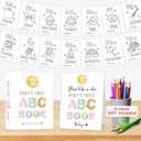 Baby's First ABC Book Baby Shower Activity, Boho Sun Baby Shower Guest Book Alternative with Alphabet Coloring Pages, Educational Keepsake & Activities, Sunshine Baby Shower Games Craft Kit