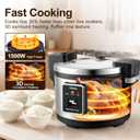Commercial Rice Cooker, 10L/10.6QT Large Rice Cooker & Rice Warmer 50 CUPS Cooked Rice, Fast Cooking Electric Cooker with Auto Keep Warm, Non-stick Inner Pot for 10-20 People Use,120V
