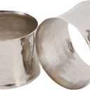 ITOS365 Handmade Round Hammered Silver Napkin Rings Holder for Dinning Table Parties Everyday, Set of 12