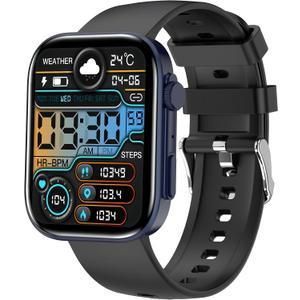 Smart Watches for Men Women, Make/Answer Calls, 2.01" HD Screen with 260+ Watch Faces, Heart Rate/SpO2/Sleep Monitor, 123 Sports Modes, Long Battery Life Fitness Watch Compatible with iPhone Android