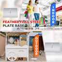 Yaocom Feather Flag Base 12in x 12in Feather Swooper Flag Base Indoor Outdoor Pole Stand Steel Plate Stand (0.65'' Diameter Fixing Pin)