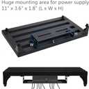 22" x 12.5" Aluminum Alloy Guitar Pedal Board with Power Supply Tray, Carry Bag & Mounting Tapes Included (Black, APB-22BK)