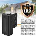 Door Reinforcement Lock for Front Door, Child Proof Top of Door Safety Latch Extra Flip Door Lock Withstand 800 Lbs High Home Security Night Guardian for Inward Swinging Doors Kids Safety Stop Entry