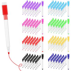 240 Pieces Magnetic Dry Erase Markers with Eraser Cap, 8 Colors Fine Point Whiteboard Markers Bulk, Low-Odor Dry Erase Pens (30 Marker per Color)