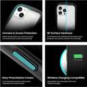 iFace Reflection Designed for iPhone 13 Pro Max (6.7")  Cute Shockproof Hybrid [9H Tempered Glass + Bumper] Wireless Charging Compatible Clear Case - Beige