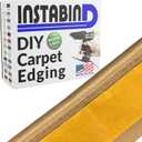 Instabind Carpet Binding - Regular Style, Rug Binding, Ideal for Area Rugs, Durable Hold, DIY Carpet Finishing Edge - Tan, 54 Ft Rolls