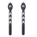 Compatible with Gillette Mach 3 Handle, Non-Slip Ergonomic Razor Handle for Men, Compatible with Mach 3 Turbo & Systems 2 Pack Black (Not Includes Refill Heads)