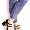 Women's Square Closed Toe Platform Chunky Strappy Block Heels Goth Mary Janes Shoes
