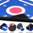 Breling Mahjong Mat for Table, 31. 5" Anti Slip and Noise Reduction Mahjong Table Cover, Large Gaming Mat with Carrying Bag for Poker, Dominoes, Card and Board Games(Blue and White Porcelain)