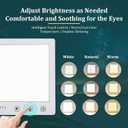 Light Therapy Lamp - 10000 Lux HappyLight, UV-Free LED Bright White Light with Adjustable Brightness, Timer & Stand - Boost Mood, Energy & Focus for Home Office Desk and Bedside