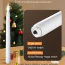 SURAIELEC 10.5'' Battery Operated Window Candles with Remote, Timer, Dimmer, 5000K Cool White LED Candle with Holder, Xmas Candle for Window, Matte Black, 4-Pack (Rechargeable Battery Not Compatible)