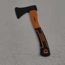 KSEIBI Wood Axe, Small Outdoor Camp Hatchet for Splitting and Kindling Wood, Forged Steel Blade with Anti-Slip and Shock Reduction Handle Great Throwing Axes and Hatchets (Modern)