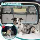 Dog Car Barrier Escape-Proof, 56" Wide Divider for 2nd 3rd Row Seats & Cargo Area, Durable Back Seat Gate Trunk Barrier with See Through Net Mesh for Trucks, Large SUV & Full Sized Vehicles