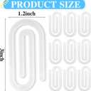 2 x 10 Pack Sublimation Blank Acrylic Paper Clips 3 x 1.2' Jumbo Paper Clips Heat Transfer Clip Sublimation Crafts for Back to School Supplies Teacher Appreciate Gift Office Stationery DIY