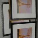 upsimples 12x12 Picture Frame Made of High Definition Glass, Display Pictures 8x8 with Mat or 12x12 Without Mat, Gallery Wall Frame Set, Black