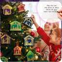 48 Set Mini Nativity Scene Religious Christmas Cards Bulk with Envelopes and Hanging Rope Unique Shaped Xmas Tree Ornament Greeting Cards Decoration for Christmas Holiday Party Supplies