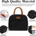 Coobiiya Lunch Box Lunch Bag for Women Men,Reusable Cute Lunch Pail bag,Leakproof,Insulated LunchBox Tote Compact 10L, Cooler Lunch Container for Work Travel Office (Black)