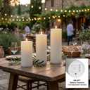 Flameless LED Candles, Flickering Larger Candles with Remote Control & Timer, Battery Operated Waterproof Pillar Candles,3pc for Valentine's Day,Indoor Outdoor Lanterns,Church,Wedding,Patio Porch