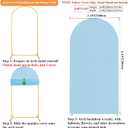 6.6 FT Arch Backdrop Cover, Wedding Baby Blue Arch Covers Stretchy Backdrop Spandex Fitted for Baby Shower Birthday Balloon Chiara Stand Decor Baby Blue 6.6FT