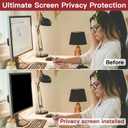 2 Pack 24 Inch 16:10 Privacy Screen for Computer Monitor, Eye Protection Anti Glare Computer Screen Cover, Removable Anti-Scratch Computer Screen Privacy Shield for 24'' Widescreen Monitor