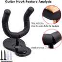 Wall Guitar Hanger 2 Pack Ajustable Guitar Holder Secure and Stylish for Acoustic Electric Bass Guitar Wall Mount Metal Holder(2 Pack-Red Bronze)