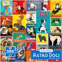 Re-marks Retro Dogs Puzzle, 300-Piece Jigsaw Puzzle for All Ages