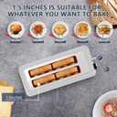 Plum chef 4-Slice Toaster, Extra Wide Long SIot Toaster, 6 Browning Settings, Bagel/Defrost/Reheat Functions, Removable Crumb Tray, Stainless Steel Housing 135oW (Stainless Steel)
