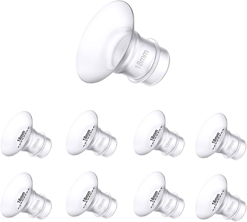 Flange Inserts 18mm 8PCS,Wearable Breast Pump Parts Compatible with Momcozy S12 pro/S9 pro/S12/S9/Medela/Spectra/TSRETE 24mm Breast Pump Shields/Flanges,Reduce 24mm Nipple Tunnel Down to 18mm