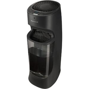 Honeywell Top Fill Tower Humidifier, Digital Humidistat, Black Cool Mist Humidifiers for Bedroom, Home or Office with Space-Saving Tower Design