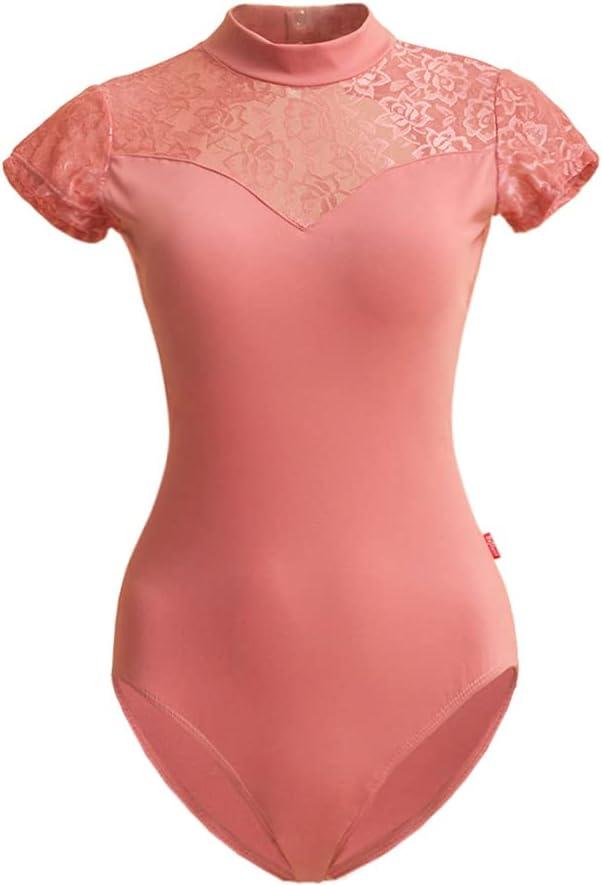 ROYAL SMEELA Ballet Leotards for Women - Short Sleeve Leotards for Ballet Dance & Adult Ballerina (X-Large, Watermelon Red)