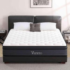 Queen Size Mattress, 12 Inch Individual Pocket Springs Hybrid Memory Foam Mattress in a Box for Pressure Relief, Motion Isolation, CertiPUR-US