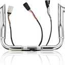 MoKitDora Street Electra Glide 3-in-one Partial Pre-wired Handlebar 10" Rise 1-1/2" Fat 1" Clamp Monkey Bagger Meathook Ape Hanger Bars for Harley 2008-2013 FLHX FLHT Ultra Limited Classic, Chrome