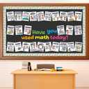Mooliwe Math Classroom Decor Welcome Back to School Bulletin Board Set DIY Paper Die Cuts Decorating Supplies for First Day of School Craft Classroom Wall Decor, 12.6"L x 7.9"W