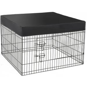 Dog Playpen Cover, Dog Playpen Mesh Top Cover, Dog Pen Cover Fits 36 Inch 4 Panels Pet Playpen, Sun/Rain Proof Pet Playpen Cover for Indoor/Outdoor Use, Black (Cover only)