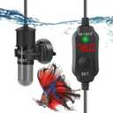 Super Mini Aquarium Heater 30W Betta Heater for 4-6 Gallon Tanks, Small Fish Tank Heater Turtle Heater with Dry-Run/Overheat Protection, Memory Function