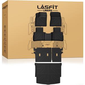 LASFIT Floor Mats & Backrest Mats & Cargo Mat for Nissan Rogue 2026 2025 2024 2023 2022 2021 (Not Fit Rogue Sport), All Weather TPE Custom Fit Floor Liners Car Mats Accessoires, Black