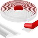 moonoom 20 Ft x 1.6''Wall Decoration Molding Trim,Self-Adhesive 3D Chair Rail Panel Molding, Flexible DIY Wall Trim for Walls Mirror Window Frame and Home Decoration (White)