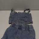 Toddler Baby Girls 2pcs Jeans Outfits, Denim Off-Shoulder Crop Tops+High Waist Ripped Jeans with Pockets 6 Months-6Y