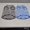 WEONE Dog Shirt Striped Cotton Shirt, Dog Outfits Pet Breathable Soft Basic Clothes for Small Medium Larg Boy Girl Dogs- M