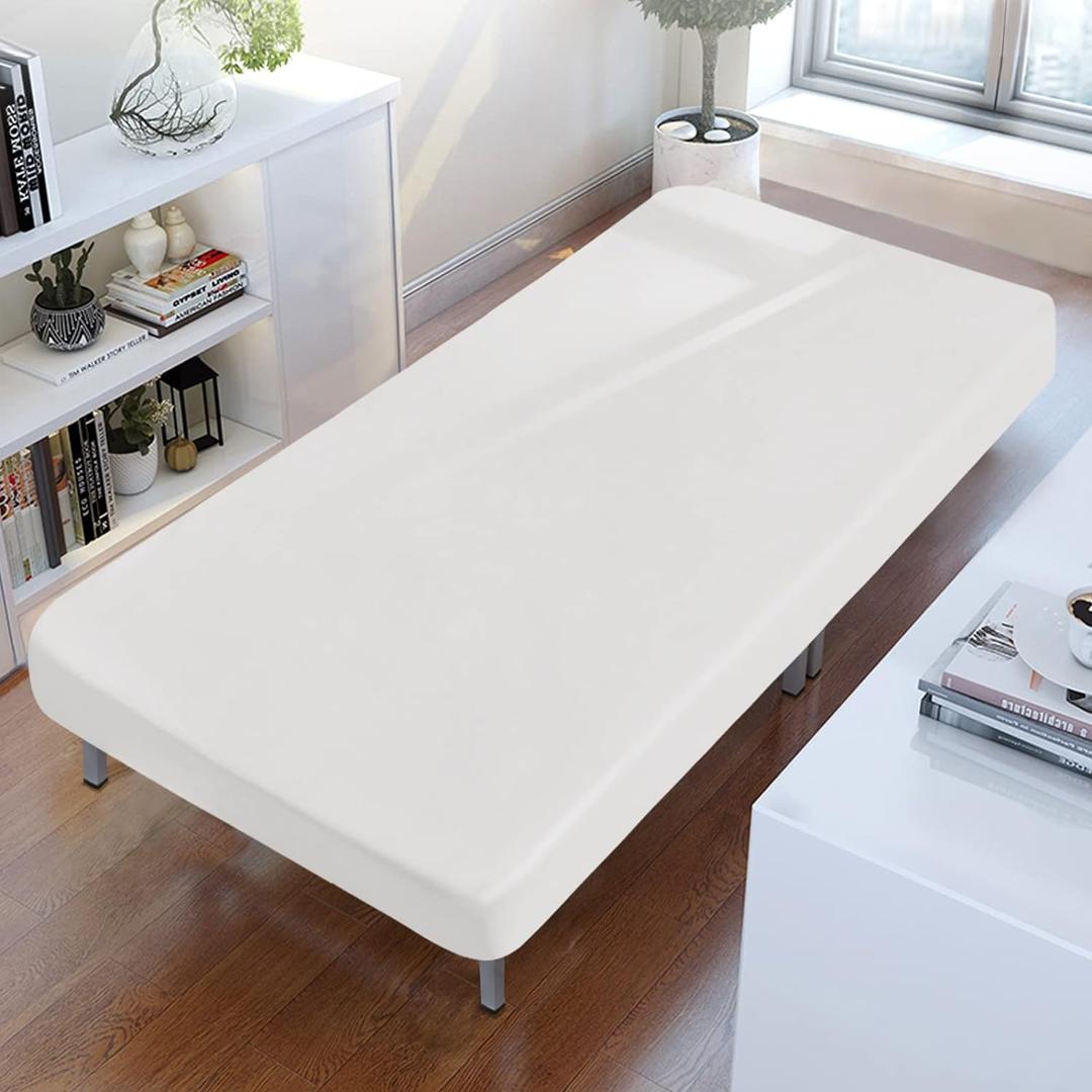 Cot Sheets 31" x 75", Cot Size Sheet Fitted with Narrow Twin/Camp Bunk/Rvs Bunk/Guest Beds/Army Cots/Trifold Mattress, Super Soft Breathable Microfiber Bed Cover, Bottom Sheet, White