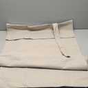 100% Blackout Linen Door Window Curtains for French Door, Tricia Room Darkening Adhesive Privacy Assured Thermal Insulated Blinds for Kitchen Glass Window, W 26 x L 40, 1 Panel, Sand