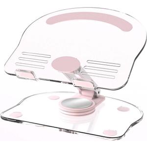 360 Degree Rotating Mobile Tablet Stand, Adjustable Tablet Holder-Adjustable Foldable Desktop Table Holder Base,Multi-Angle, Non-Slip Silicone Base,Portable iPad Stand for Desk
