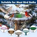 Outdoors 100W Bird Bath Heater for Winter,Birdbath Deicer Pond De-icer Thermostatically Controlled Birdbaths Water Heater with 5.9 Ft Power Cord and Working Indicator Light (Black)