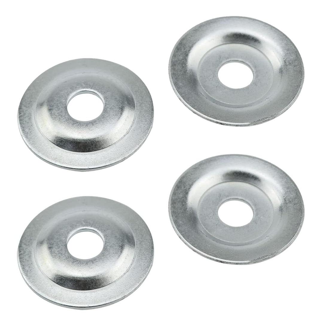 MEETOOT 4PCS Arbor Washers for Bowl Type Bench Grinders Flangeless Disk Hole Diameter 10mm Embossing Pad for Polishing Steel Wire Wheel Grinding Wheel