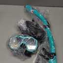 Snorkeling Gear for Adults Kids, Dry-Top Snorkel Set, 180Panoramic Wide View Diving Mask Breathing Freely Snorkel Mask for Snorkeling Scuba Diving Swimming Travel (A1-Black + BlackGreen)