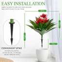 Artificial Agave Topiary Trees with Flowers with Spikes for Outdoor 28" Set of 2, UV Resistant Faux Greenery Shrubs, Realistic Fake Bushes Plant for Garden Yard Front Porch Patio Indoor Decor