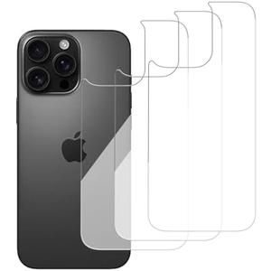 iCsapr 3 Pack Glass Back Screen Protector Compatible for iPhone 16 pro max 6.9-Inch [9H Hardness]-HD Back Tempered Glass, Scratch Resistant,Easy Install，rear glass protector